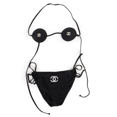 chanel vintage micro bikini|Vintage Chanel Swimwear .